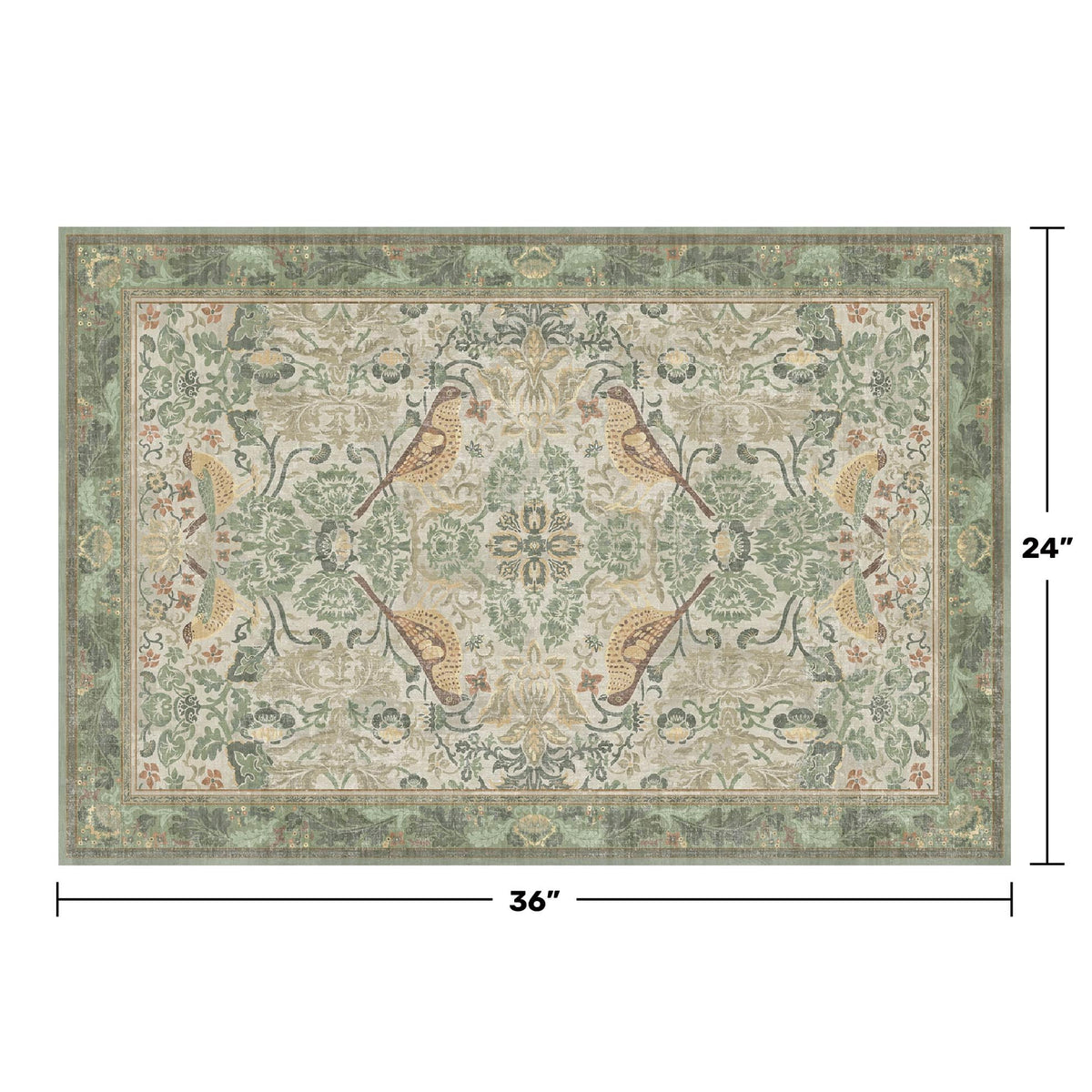 Hazo Haus Sage Green Boho Bathroom Rug non slip backing enhances floor safety