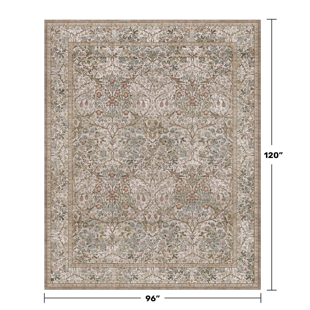 Hazo Haus moss green rug close-up texture with soft faux wool feel underfoot