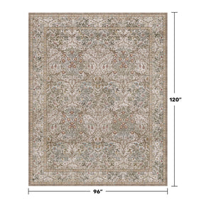 Hazo Haus moss green rug close-up texture with soft faux wool feel underfoot