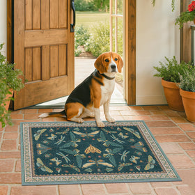 Doorway scene showing non-slip safety with Hazo Haus entry rug.