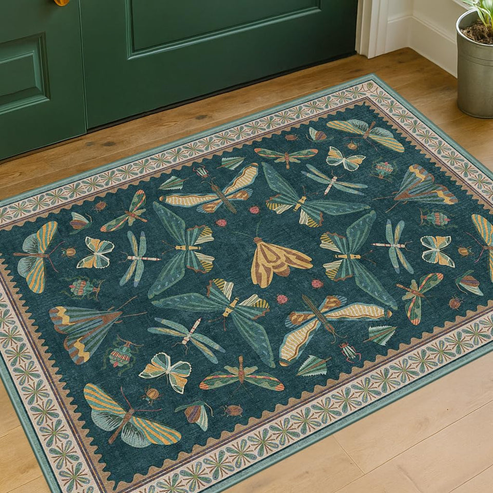 Hazo Haus washable entry rug with non-slip backing for safer entryways.