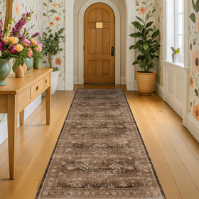 Hazo Haus washable hallway runner, 10ft, ideal for high-traffic areas and easy cleaning