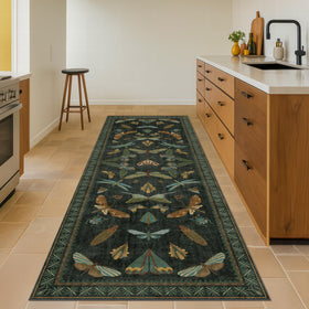 Hazo Haus non-slip backing keeps the rug securely in place.