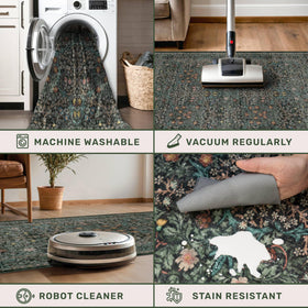 Hazo Haus rug with non-slip backing provides secure floor grip