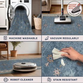 Hazo Haus low pile rug feels soft underfoot and easy to clean