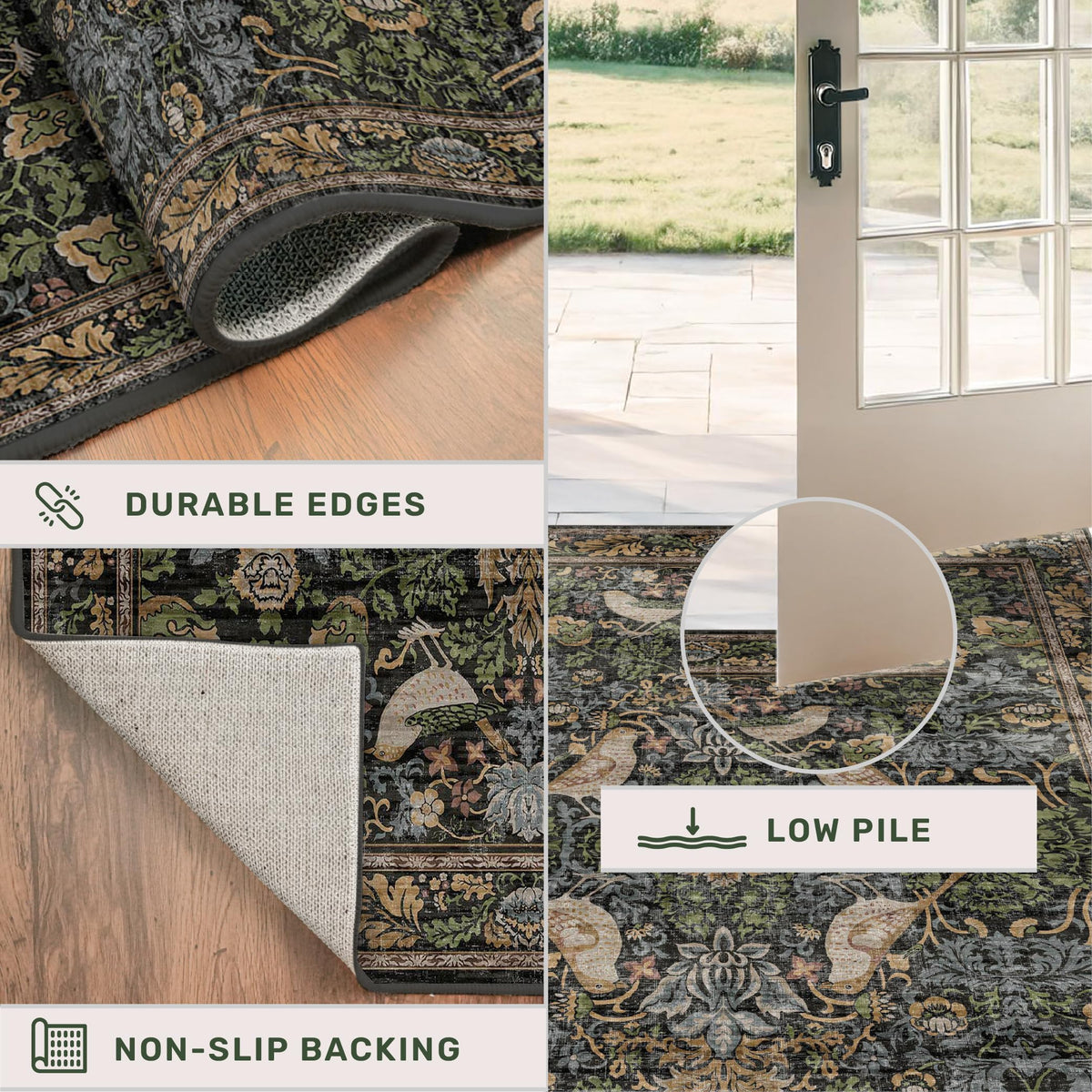 Hazo Haus rug back with non-slip backing for secure placement