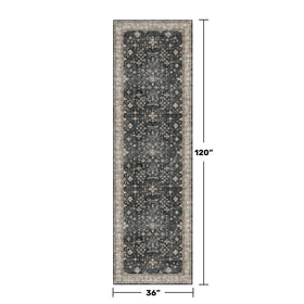 Hazo Haus runner rug with non-slip rubber backing for safe footing