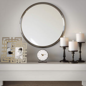 HB Design Co. matte black 10-inch candle holder creates dramatic tablescapes.