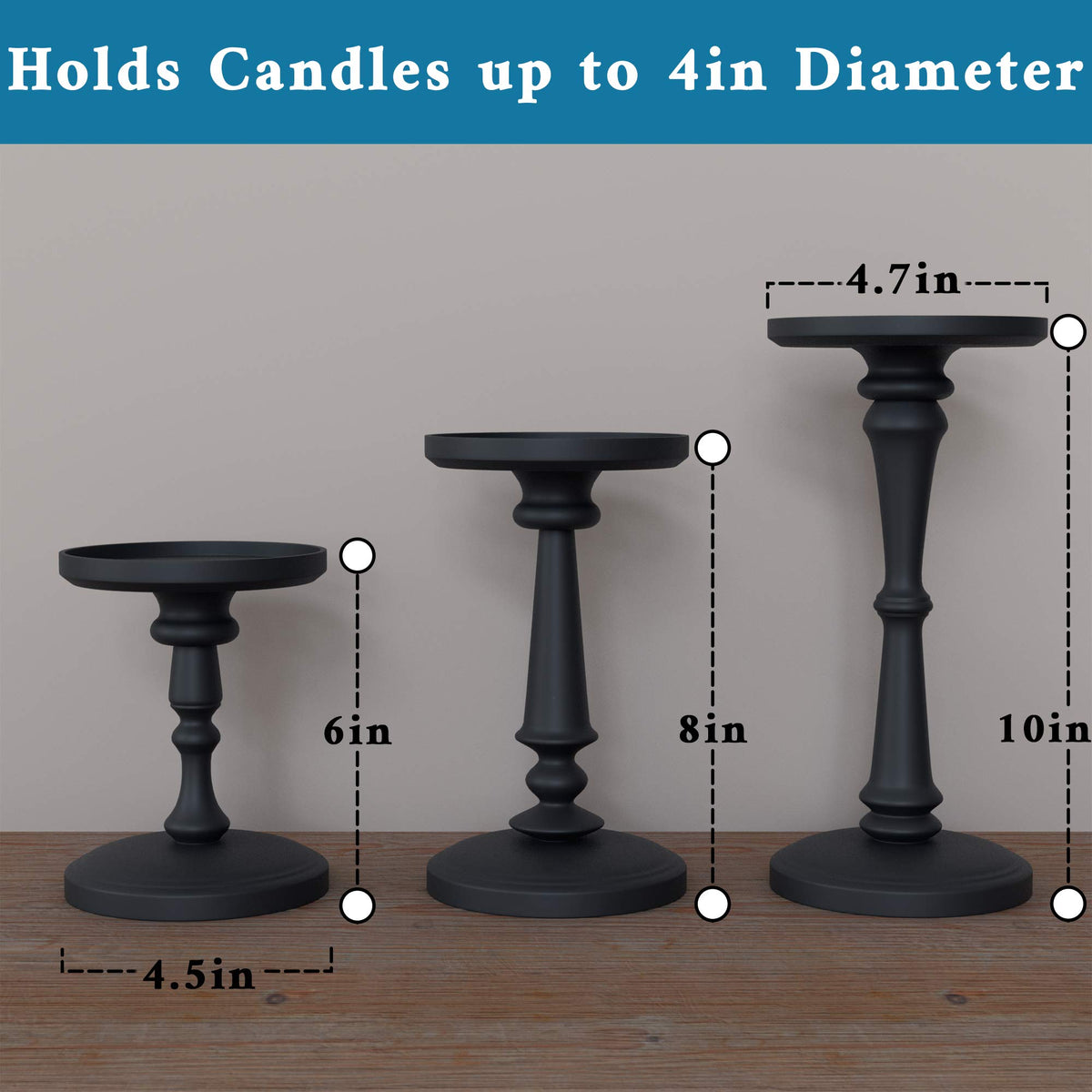 HB Design Co. candle holders fit LED flameless candles for safe décor.