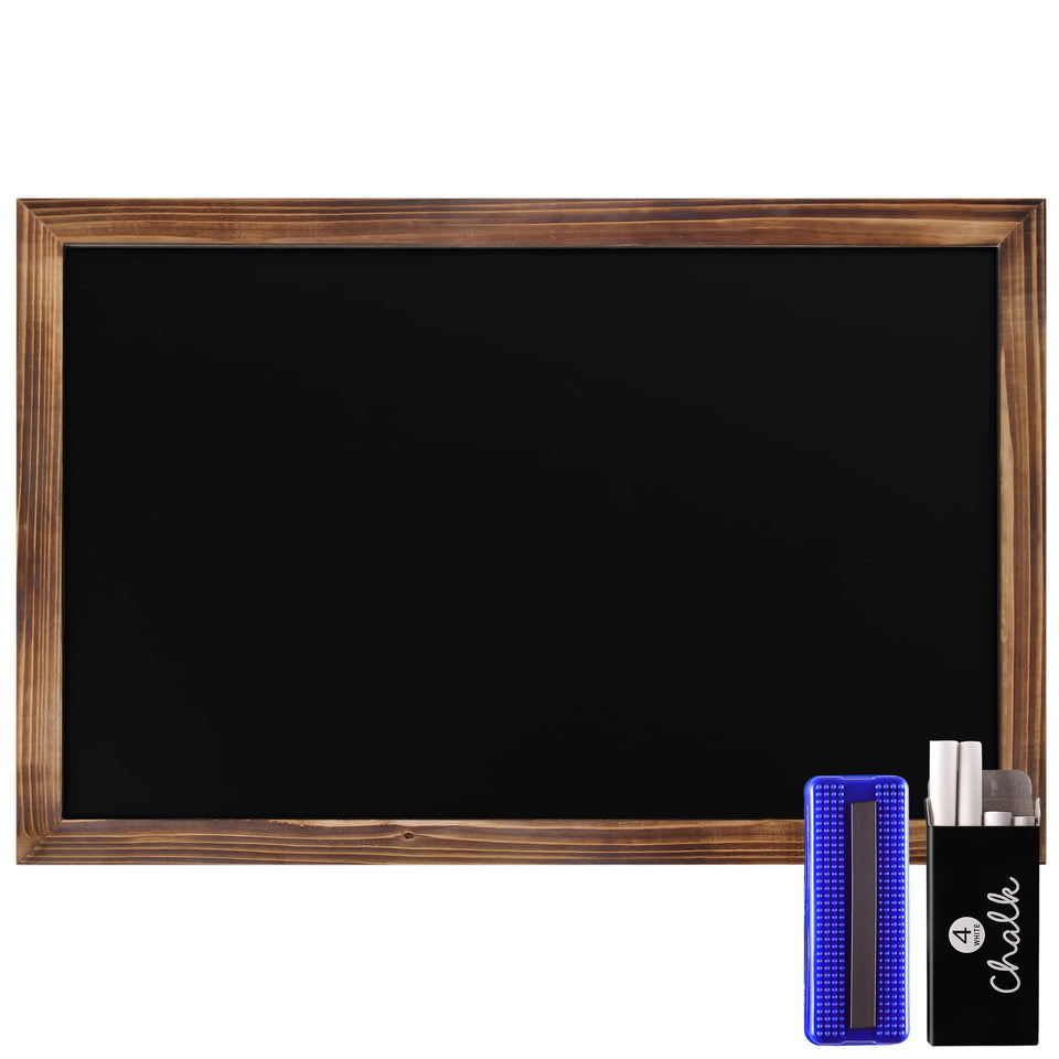 HBCY Creations 11x17 torched brown wood frame chalkboard ideal for menus and notes.