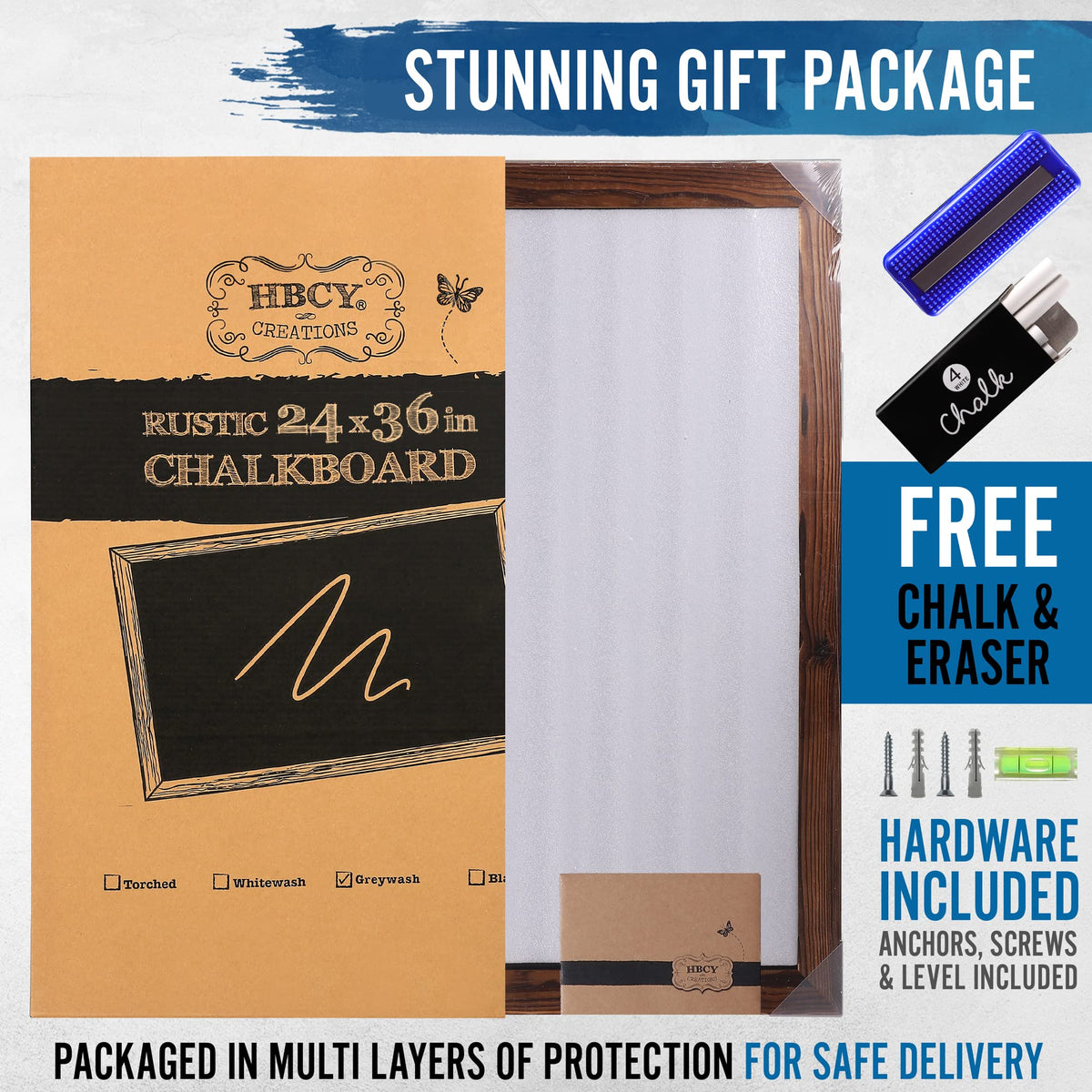 HBCY Creations free chalk and eraser included for immediate use