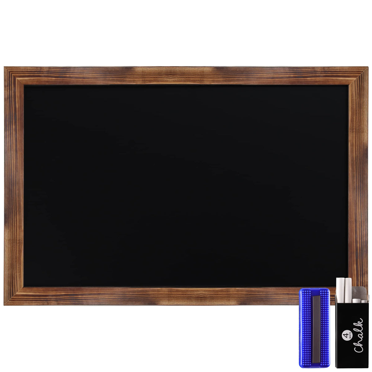 HBCY Creations rustic chalkboard torched brown frame, versatile spaces