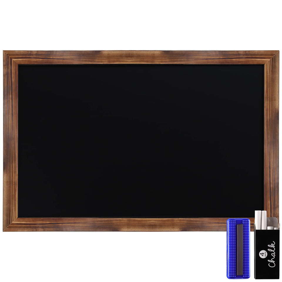 HBCY Creations rustic chalkboard torched brown frame, versatile spaces