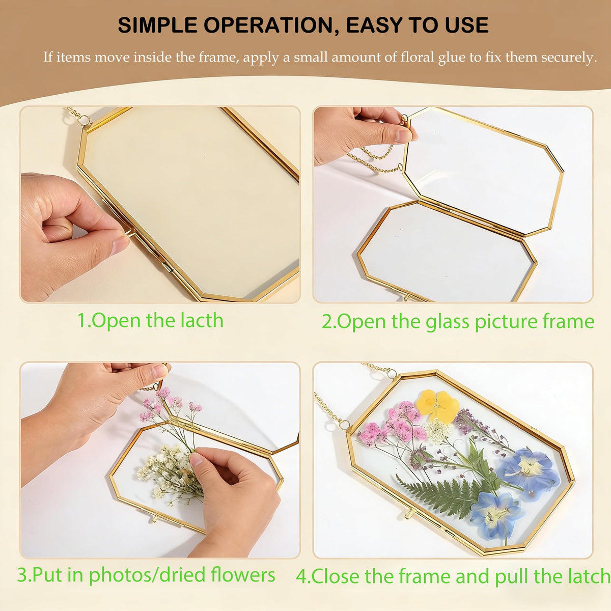 HBLEDOT heart-shaped pressed flower frame creates a romantic nature display.