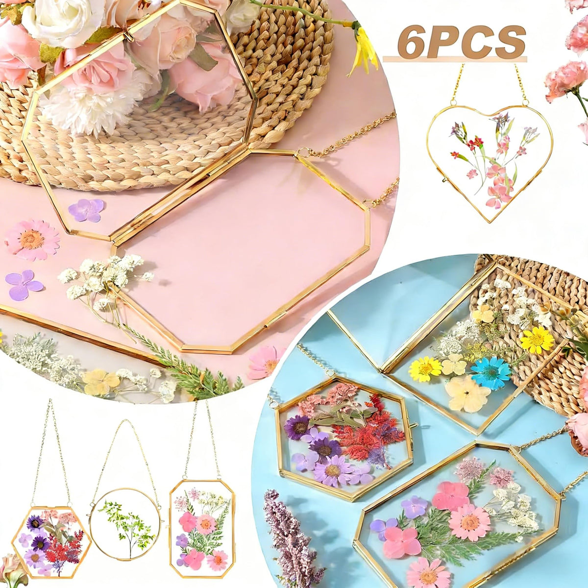 HBLEDOT octagon pressed flower frame blends vintage charm with natural keepsakes.