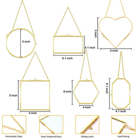 HBLEDOT rectangle pressed flower frame displays plant specimens in a modern setting.