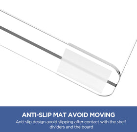 HBlife bookshelf divider provides crystal-clear visibility for quick item finding.