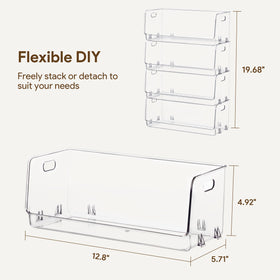 HBlife clear acrylic kids shoe rack bottom groove stability prevents tipping.