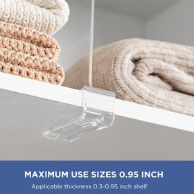 HBlife acrylic shelf dividers feature smooth edges to protect clothes and shelves.