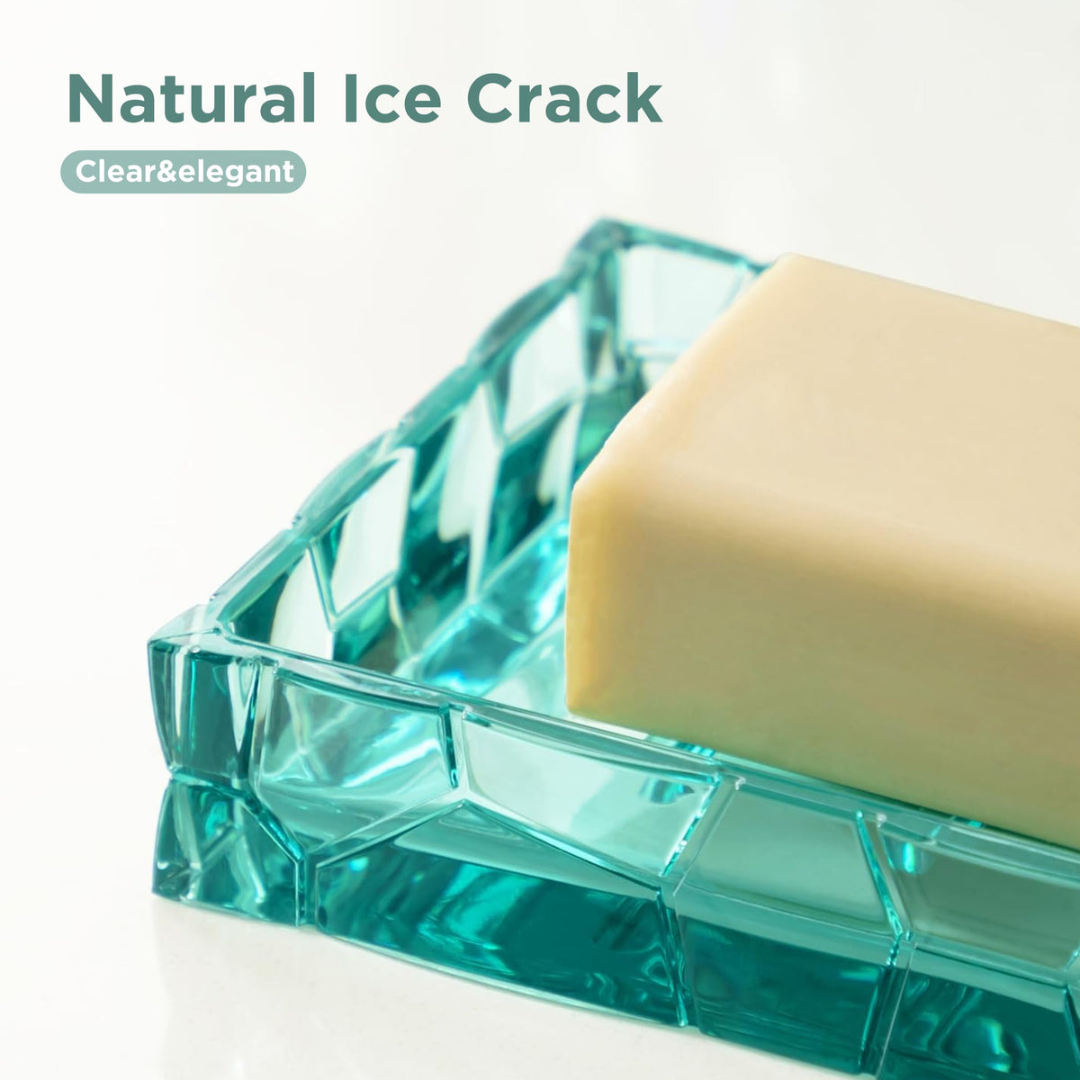 HBlife teal soap dish keeps bar soap dry and ready.