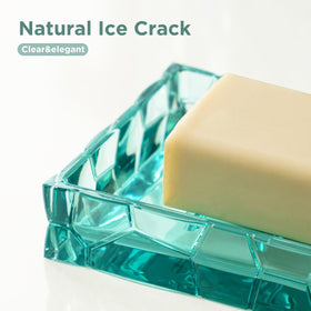 HBlife teal soap dish keeps bar soap dry and ready.