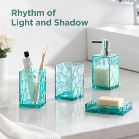 HBlife teal toothbrush holder keeps brushes tidy and accessible.