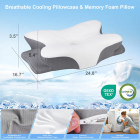 HBYGE pillow offers two heights for back, side, or stomach sleepers.