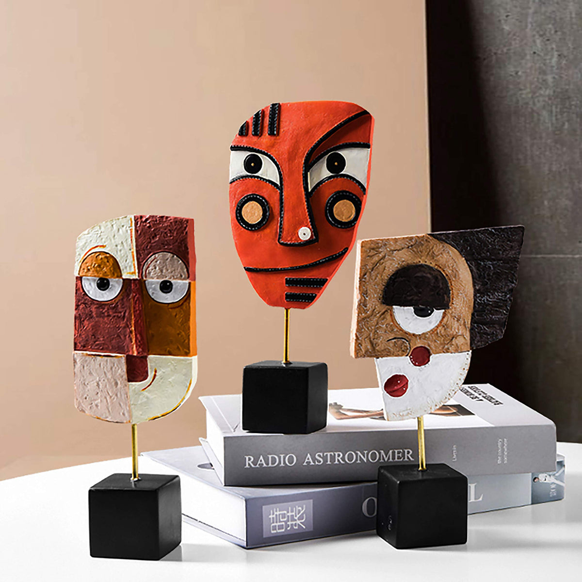HCCMLOVE Wink African art-inspired figurine enhances focal points in decor.