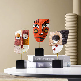 HCCMLOVE Wink abstract statue on living room display elevates shelf styling.