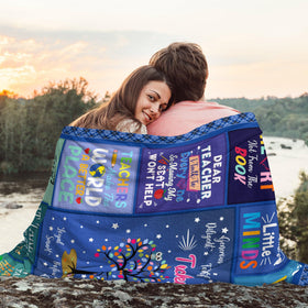 HCDER blanket drapes as stylish office decor for teachers.