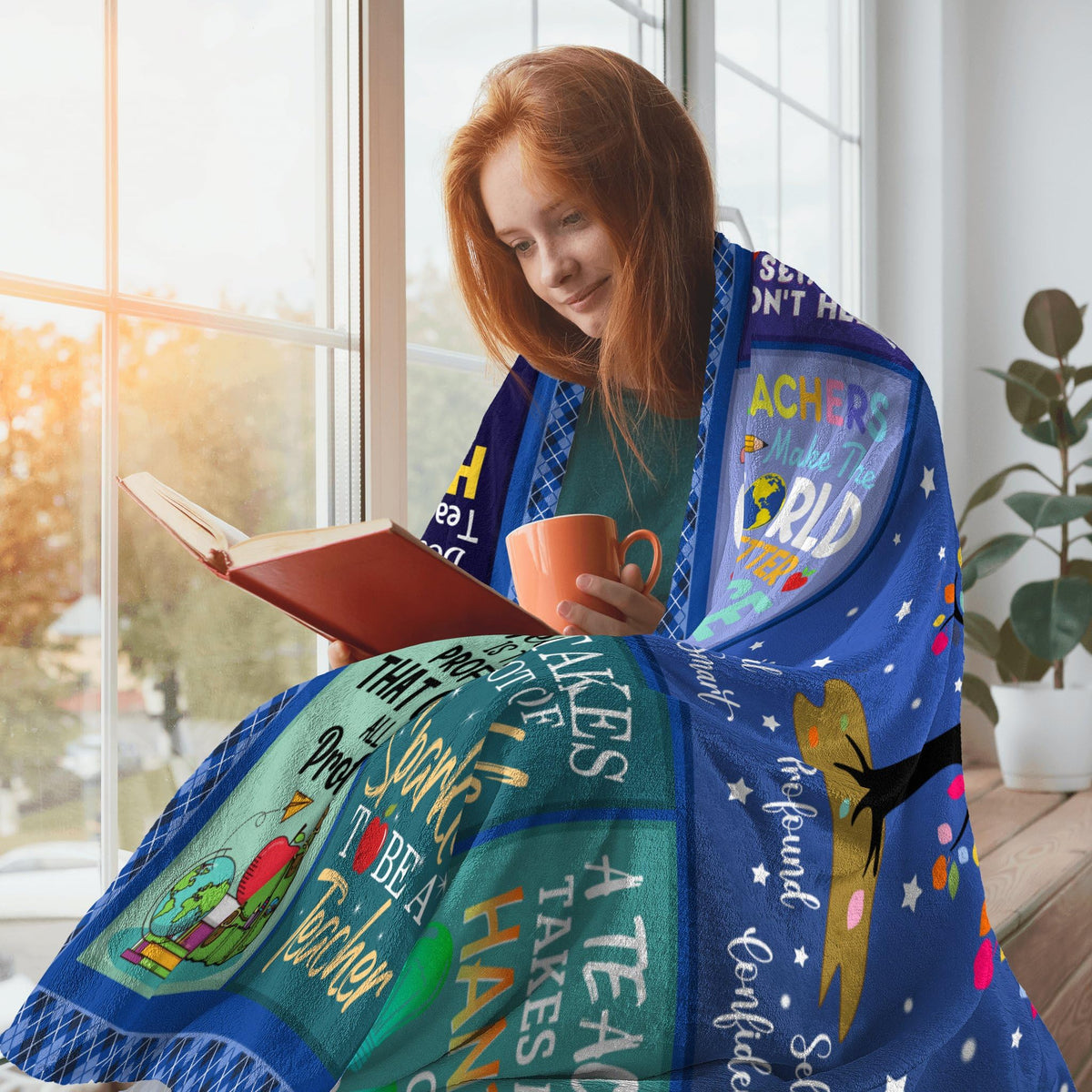 HCDER teacher gift idea with bright print for a cheerful present.
