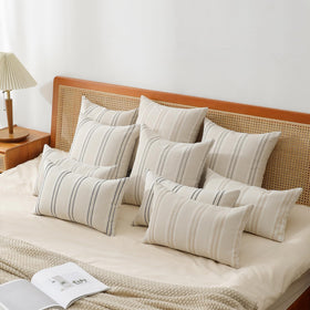 Hckot square 24x24 pillow cover with linen texture for cozy spaces.