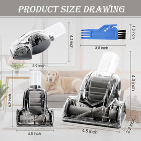 Hcxvtyx easy-install brush attachment fits Shark vacuums in seconds.