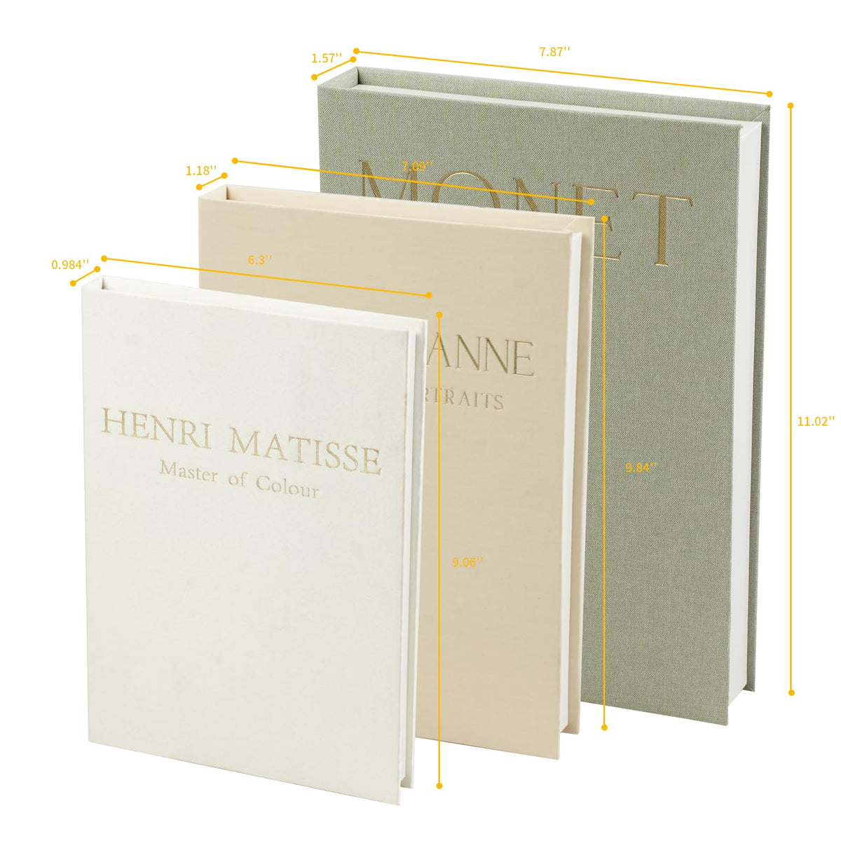 Hcyhcx gift-ready decorative book set for home décor enthusiasts