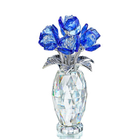 HD Hyaline & Dora blue crystal rose flower decor for an elegant space