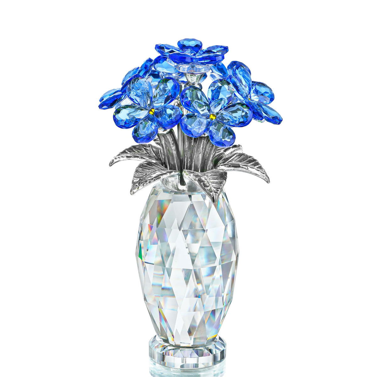H&D Hyaline & Dora blue Forget-Me-Not figurine for elegant home display
