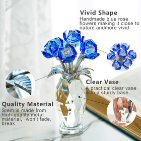 HD Hyaline & Dora blue rose centerpiece for special occasions
