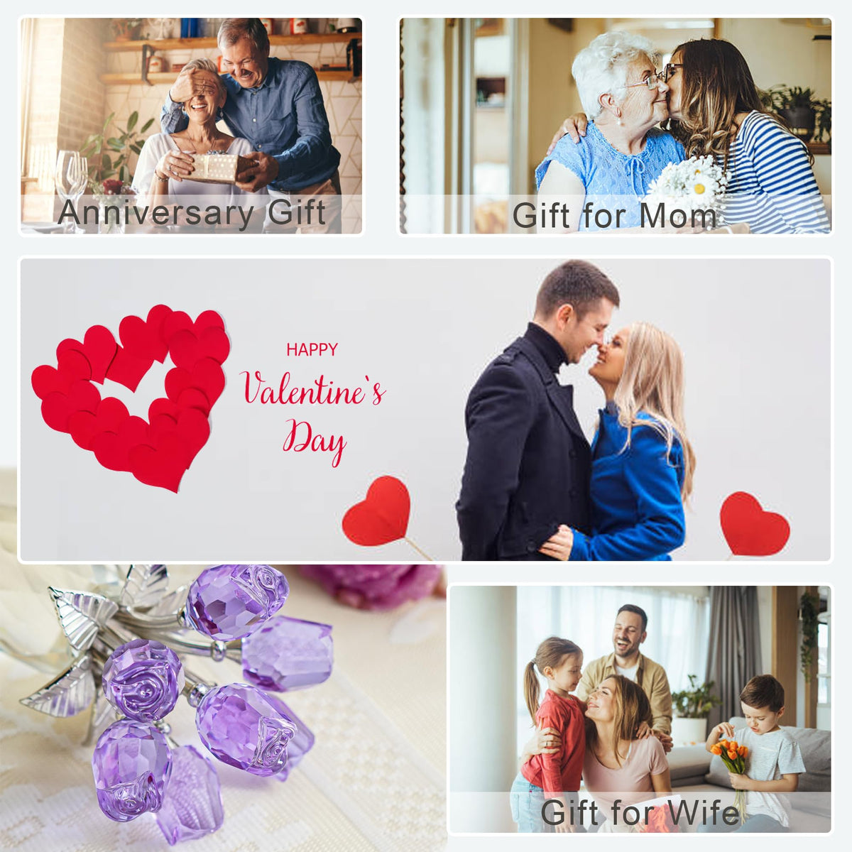 Cleaning cloth included with H&D HYALINE AND DORA crystal rose.