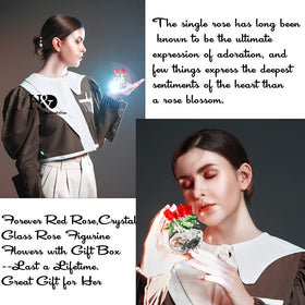 H&D HYALINE & DORA handcrafted crystal rose for timeless beauty.
