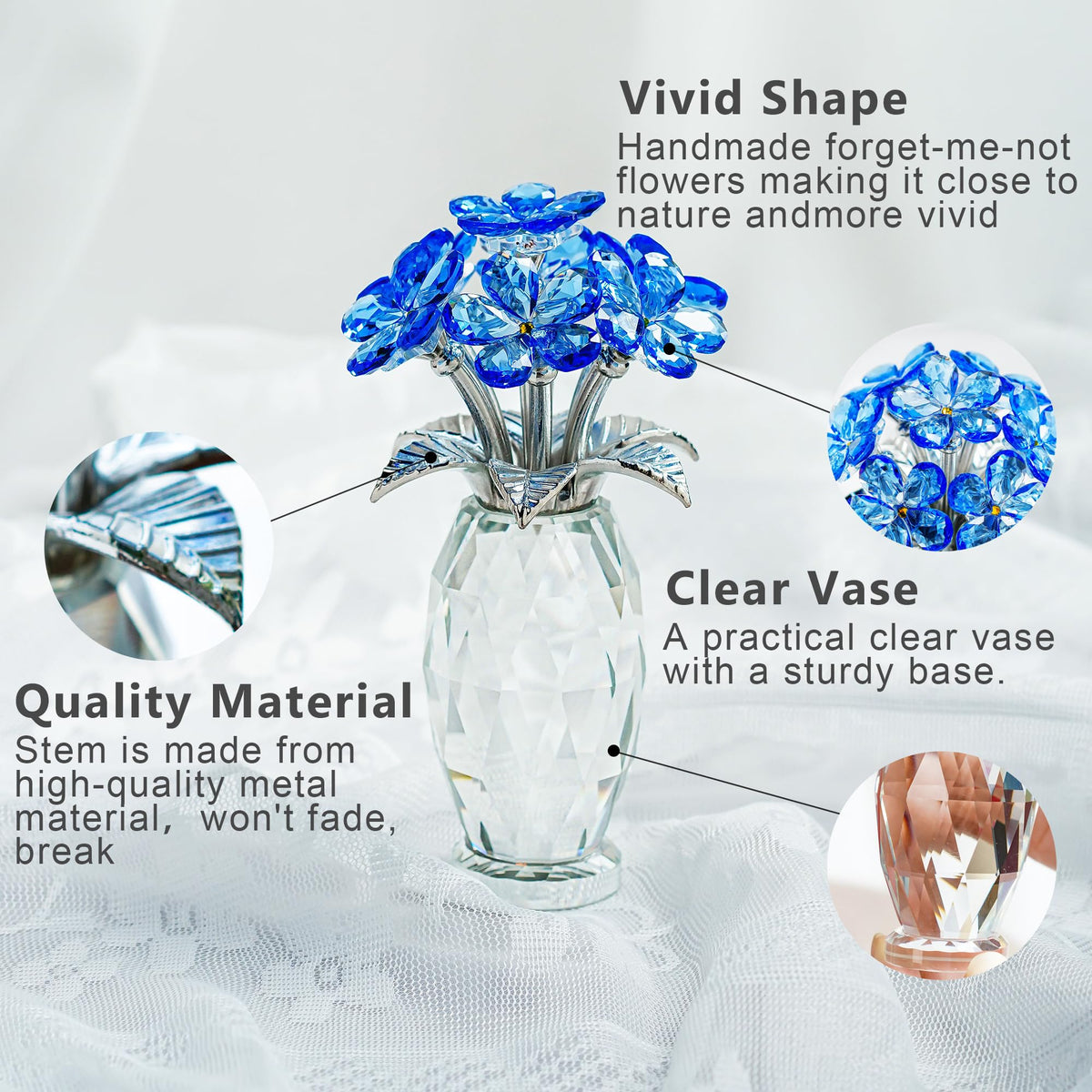 Compact centerpiece for tables and shelves by H&D Hyaline & Dora