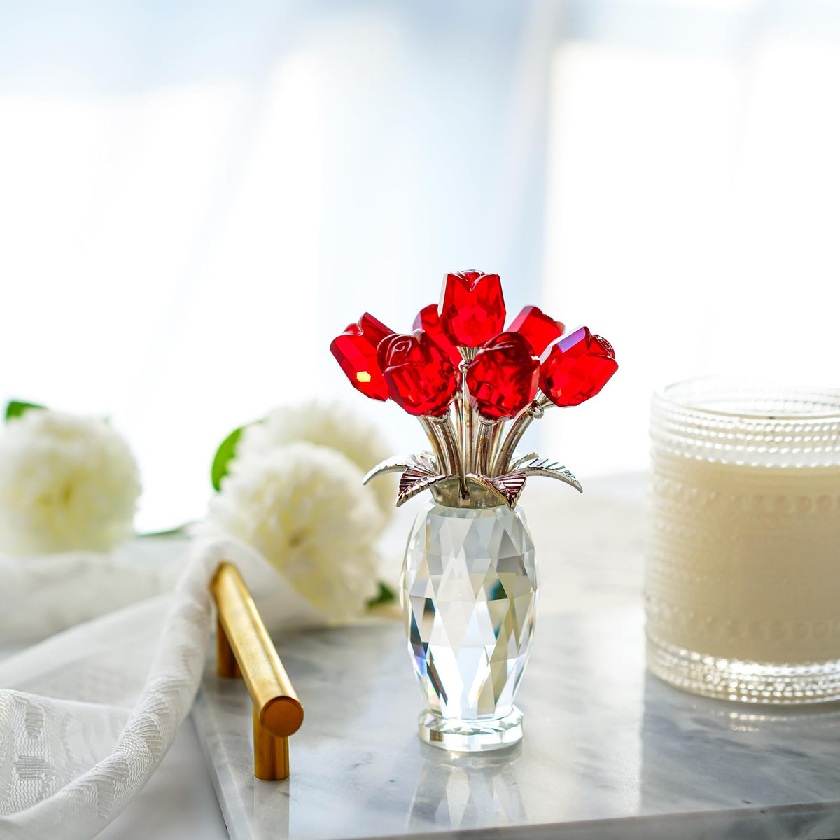 Premium crystal craftsmanship by H&D Hyaline & Dora enhances any table.