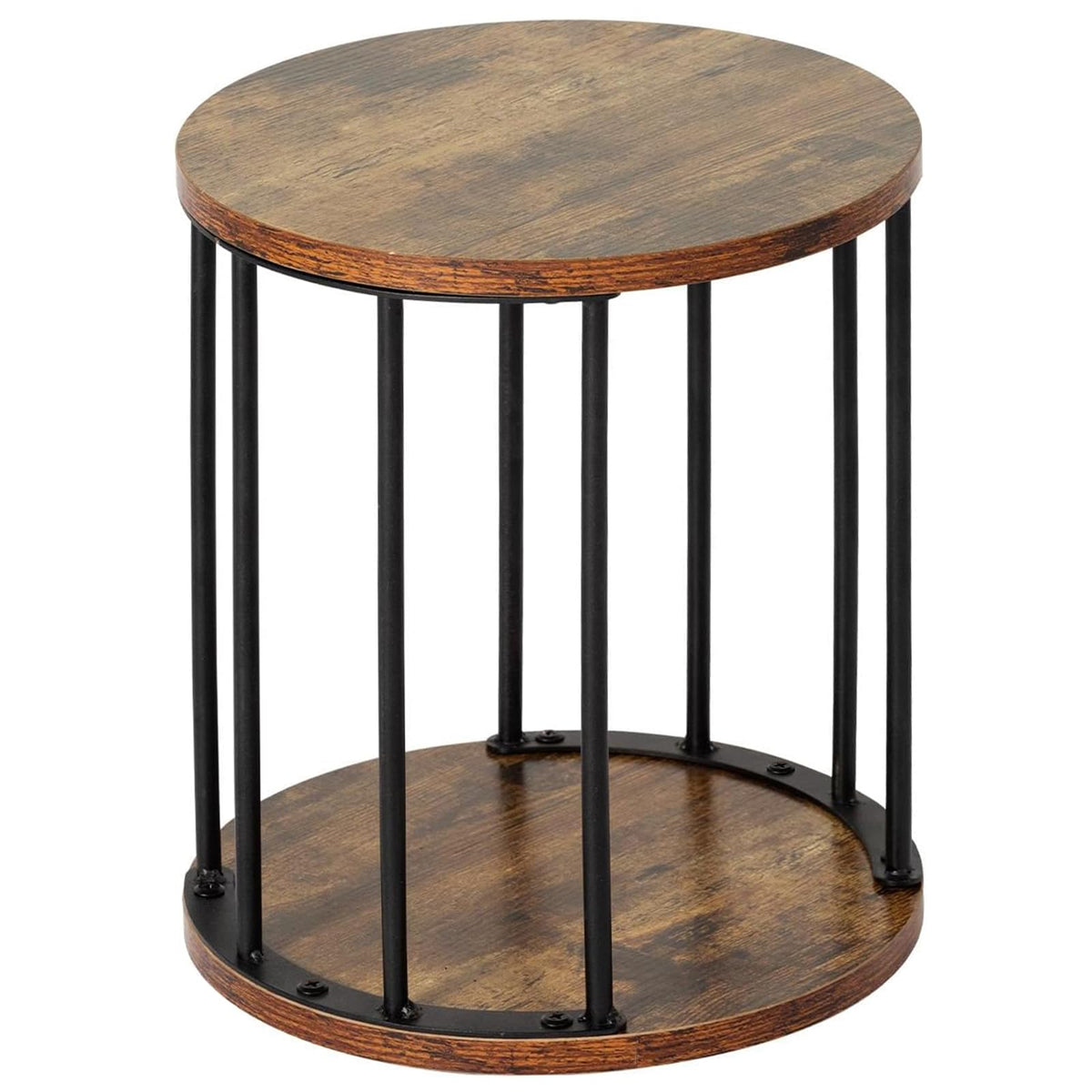 HDANI small round wooden step stool assembly view highlighting sturdy frame.