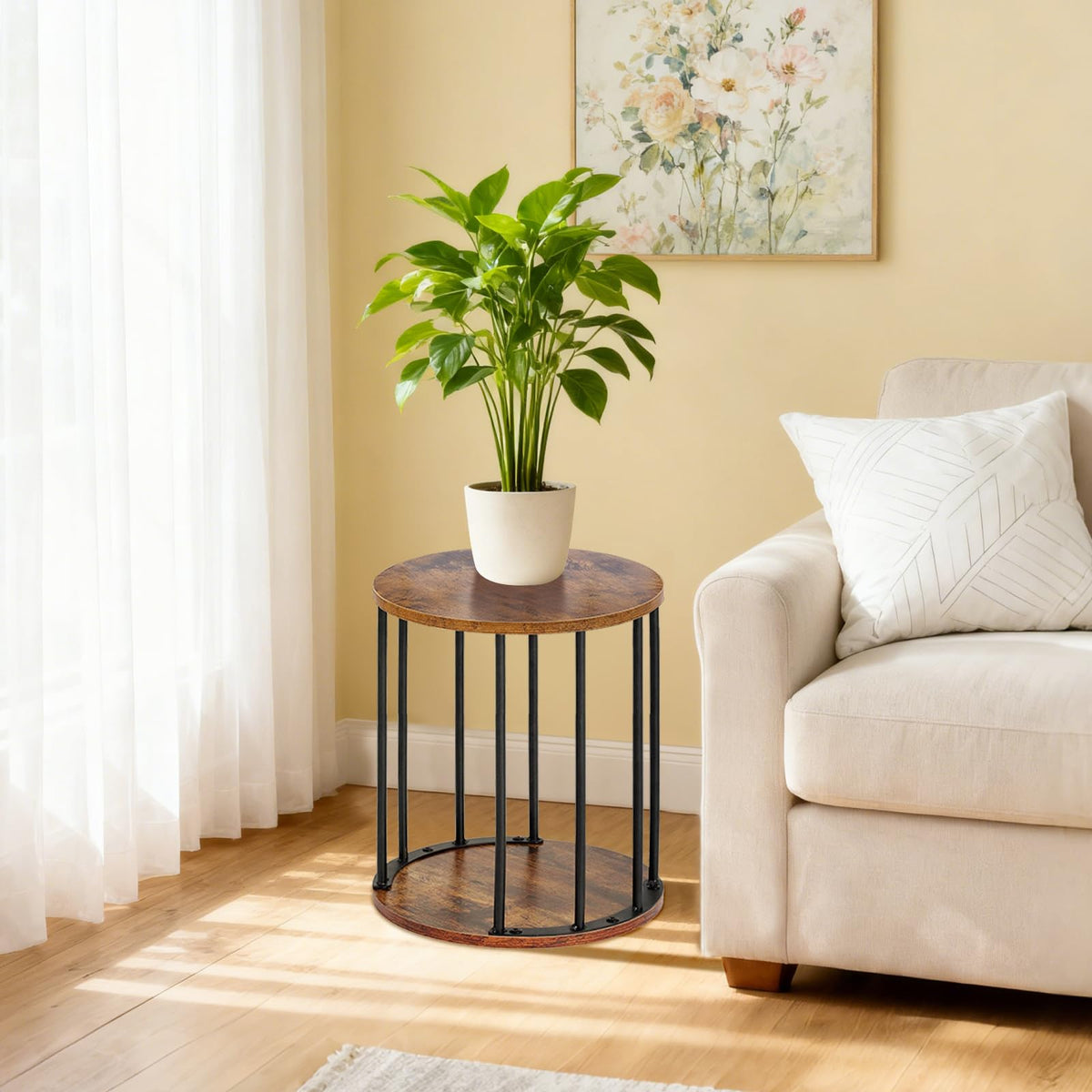 HDANI step stool in living room setup for reaching high shelves.