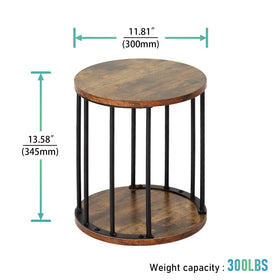 HDANI wooden step stool with metal frame close-up for durability.