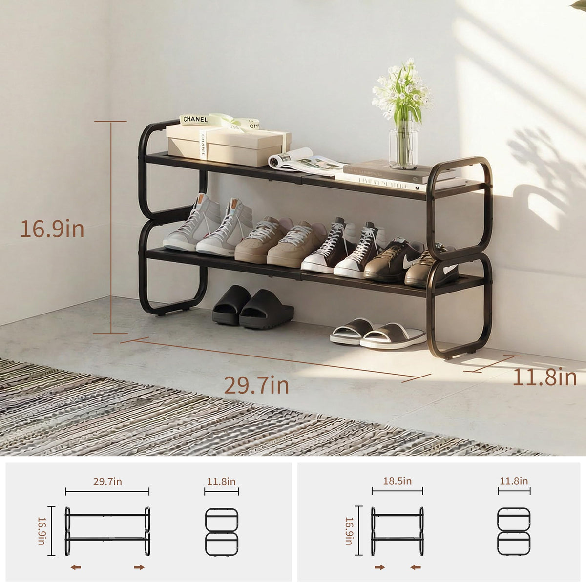 HDDTTZ stackable design demonstrates space-saving vertical storage for closets