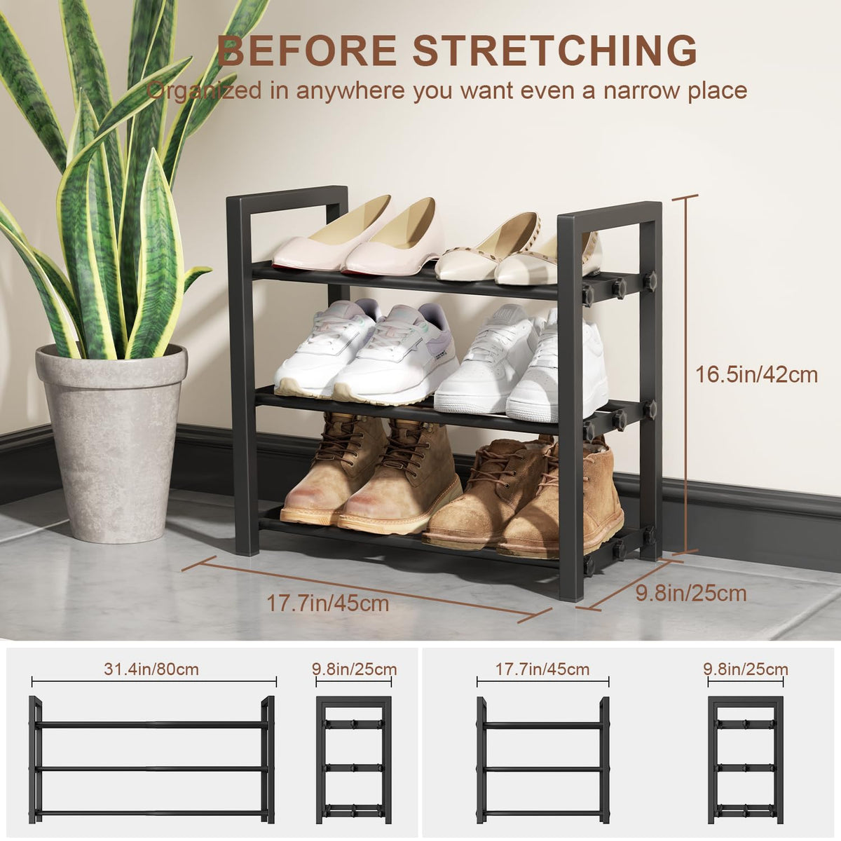HDDTTZ anti-slip rounded tubes preventing snagging and keeping shoes in place
