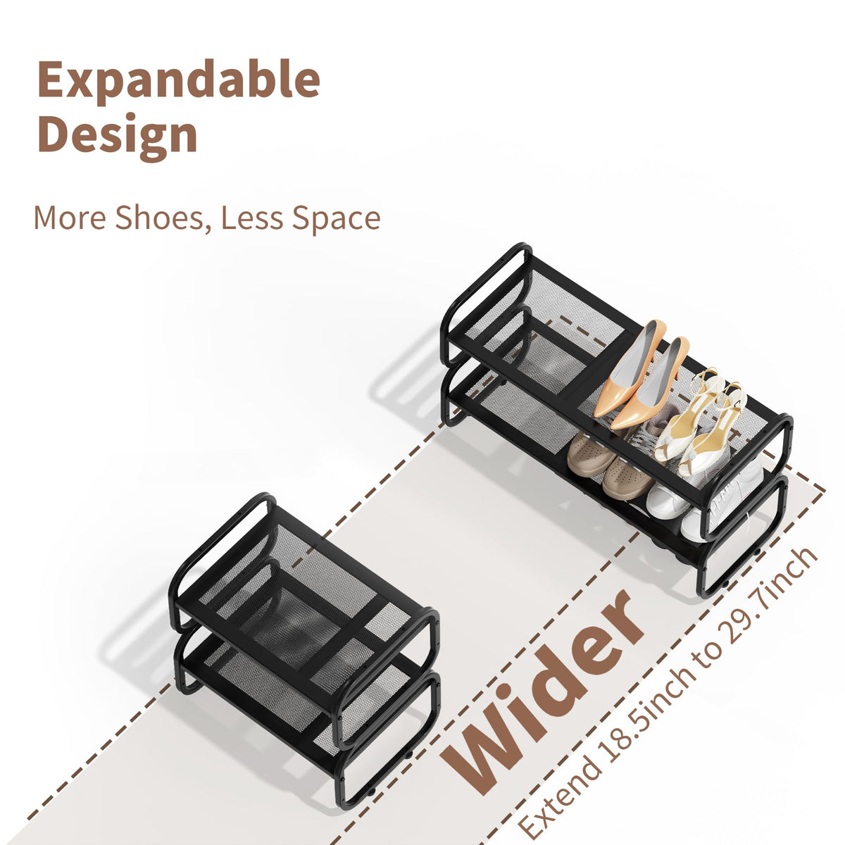 HDDTTZ closet storage system keeps footwear organized and accessible