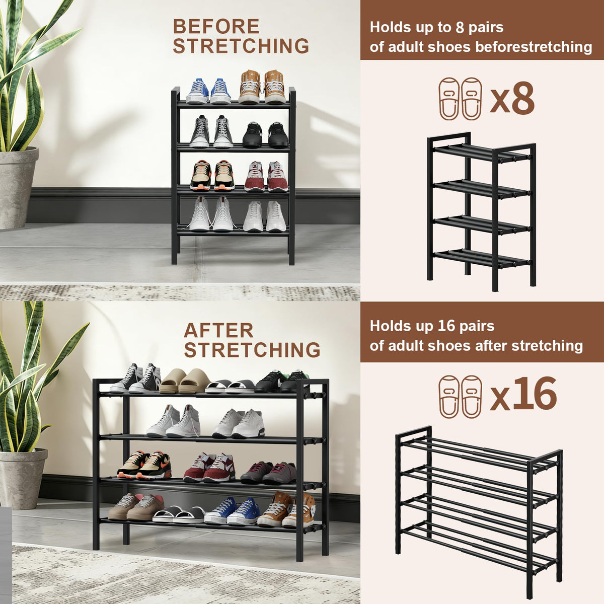 HDDTTZ sturdy 3-tube design diagram emphasizing stability for footwear loads.