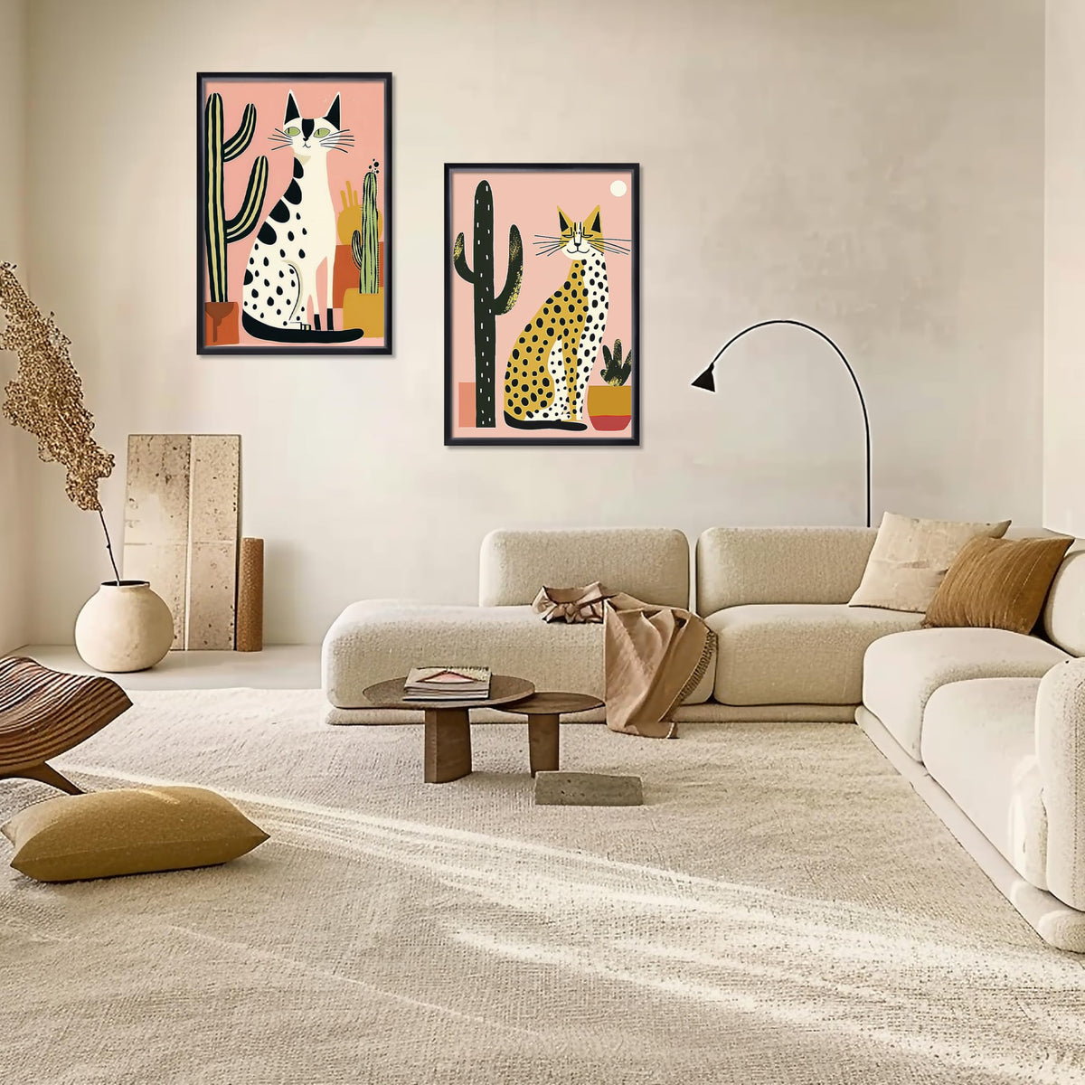 Heart Art frames arranged to create a stylish gallery wall concept