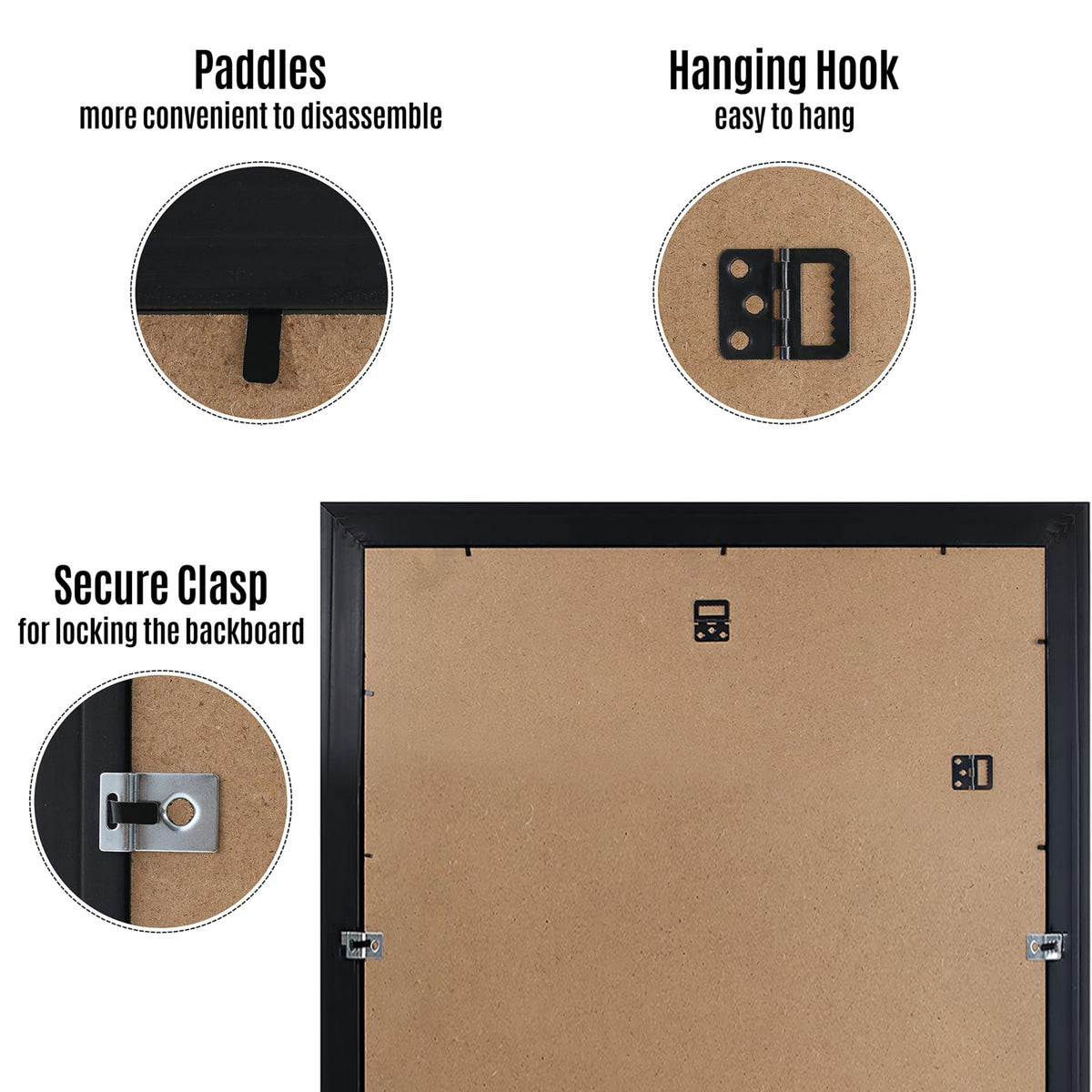 Packaging box showing eight frames in Heart Art set for gallery walls